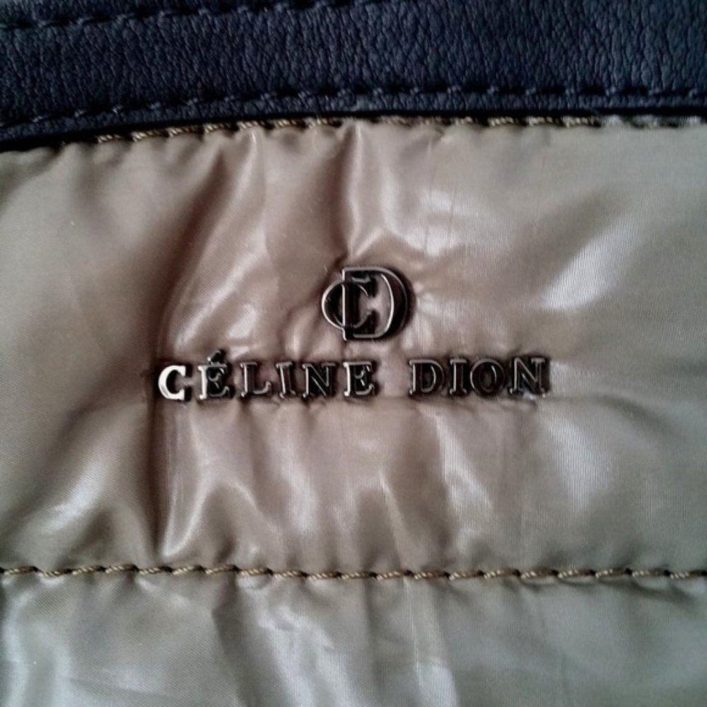 Celine Dion Khaki Green / Black Glitter Backpack - Picture 2 of 9